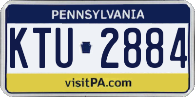 PA license plate KTU2884