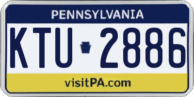 PA license plate KTU2886