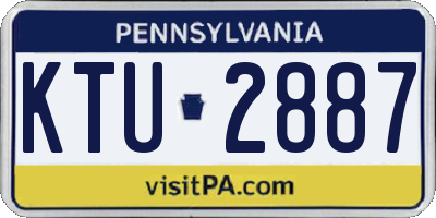 PA license plate KTU2887