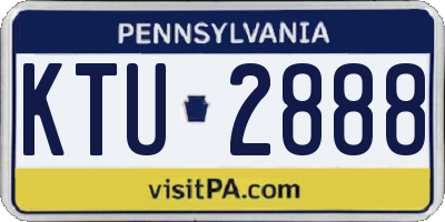 PA license plate KTU2888