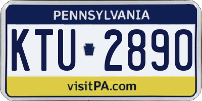 PA license plate KTU2890