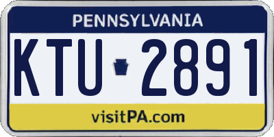 PA license plate KTU2891