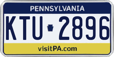 PA license plate KTU2896