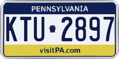 PA license plate KTU2897