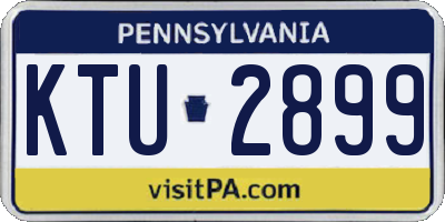 PA license plate KTU2899