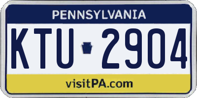PA license plate KTU2904