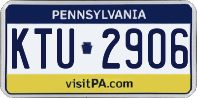 PA license plate KTU2906
