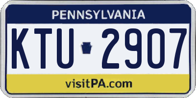 PA license plate KTU2907