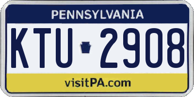 PA license plate KTU2908