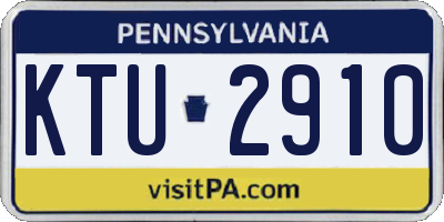 PA license plate KTU2910
