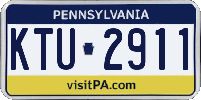 PA license plate KTU2911