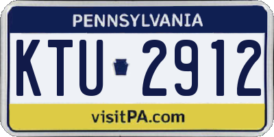 PA license plate KTU2912