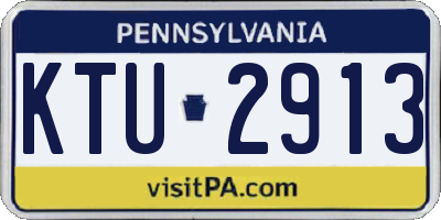 PA license plate KTU2913