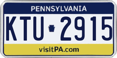 PA license plate KTU2915