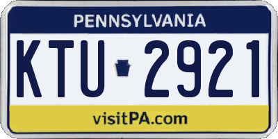 PA license plate KTU2921