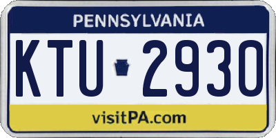 PA license plate KTU2930
