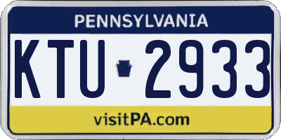PA license plate KTU2933