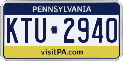 PA license plate KTU2940