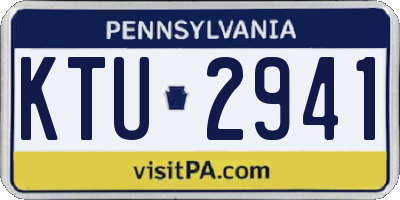 PA license plate KTU2941