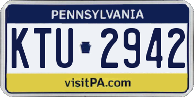PA license plate KTU2942