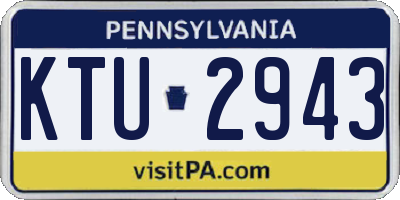 PA license plate KTU2943