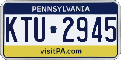 PA license plate KTU2945
