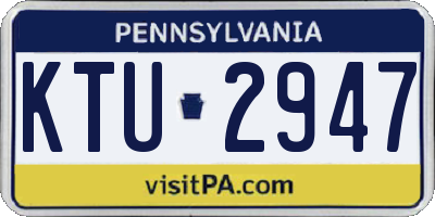 PA license plate KTU2947
