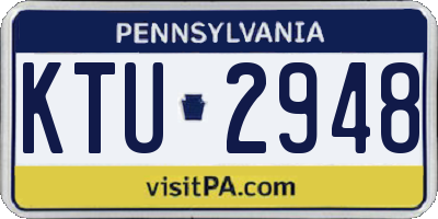 PA license plate KTU2948