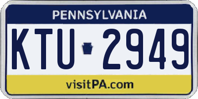 PA license plate KTU2949