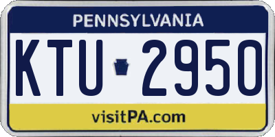 PA license plate KTU2950