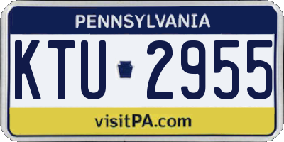 PA license plate KTU2955
