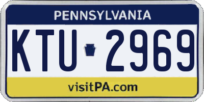 PA license plate KTU2969