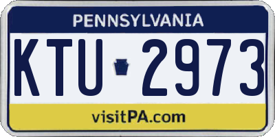 PA license plate KTU2973