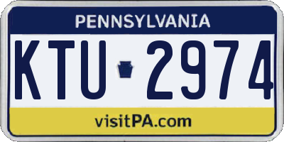 PA license plate KTU2974