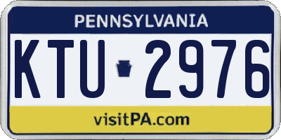 PA license plate KTU2976