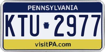 PA license plate KTU2977