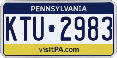 PA license plate KTU2983