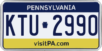 PA license plate KTU2990