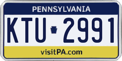 PA license plate KTU2991