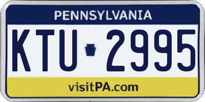 PA license plate KTU2995