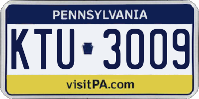 PA license plate KTU3009