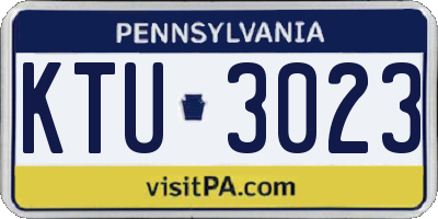 PA license plate KTU3023