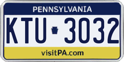 PA license plate KTU3032