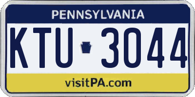 PA license plate KTU3044