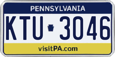 PA license plate KTU3046
