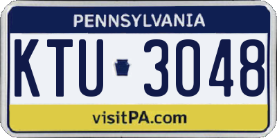 PA license plate KTU3048