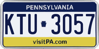 PA license plate KTU3057