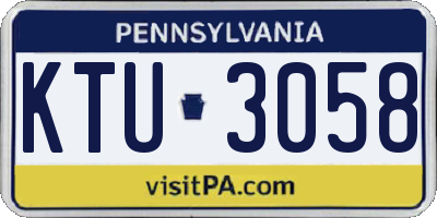 PA license plate KTU3058