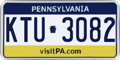 PA license plate KTU3082