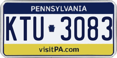 PA license plate KTU3083